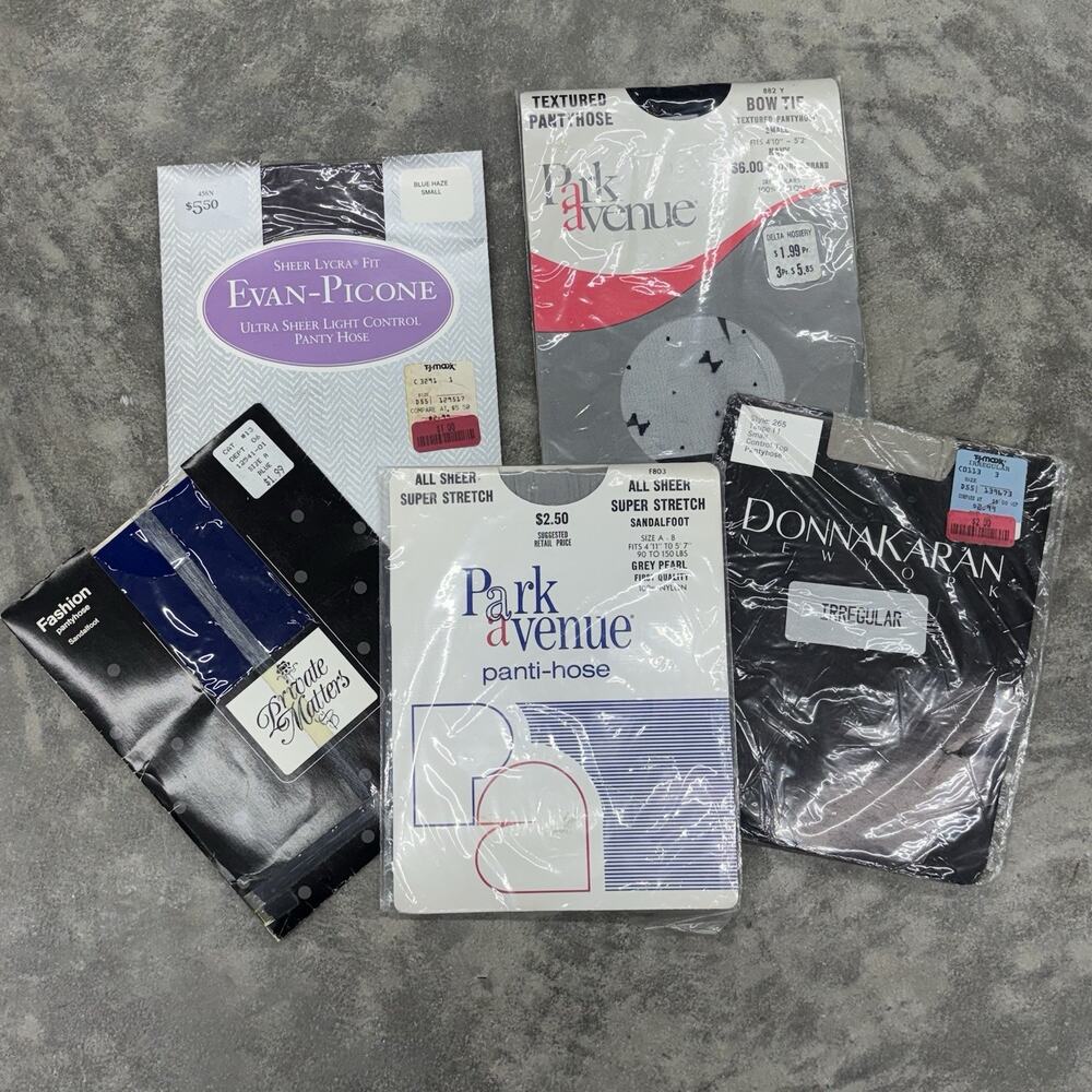 Lot Of 5 Vtg Tights Pants Hose Park Ave Dona Karin Evan Picone Private Matters